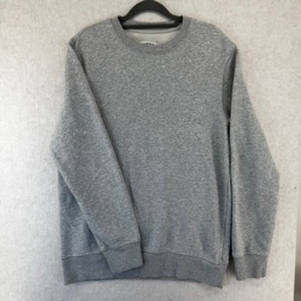 Heather Grey Mens Crewneck Sweatshirt Fleece Pullover Size M Goodfellow & Co